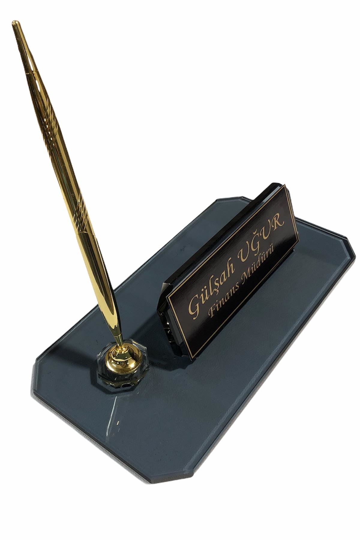 MOOG Glass Desk Name Plate