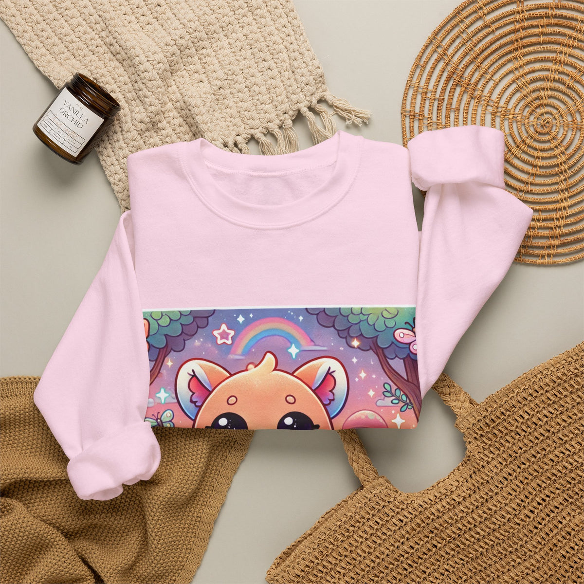 Pastel Woodland Fox Mushroom Kawaii Sweatshirt