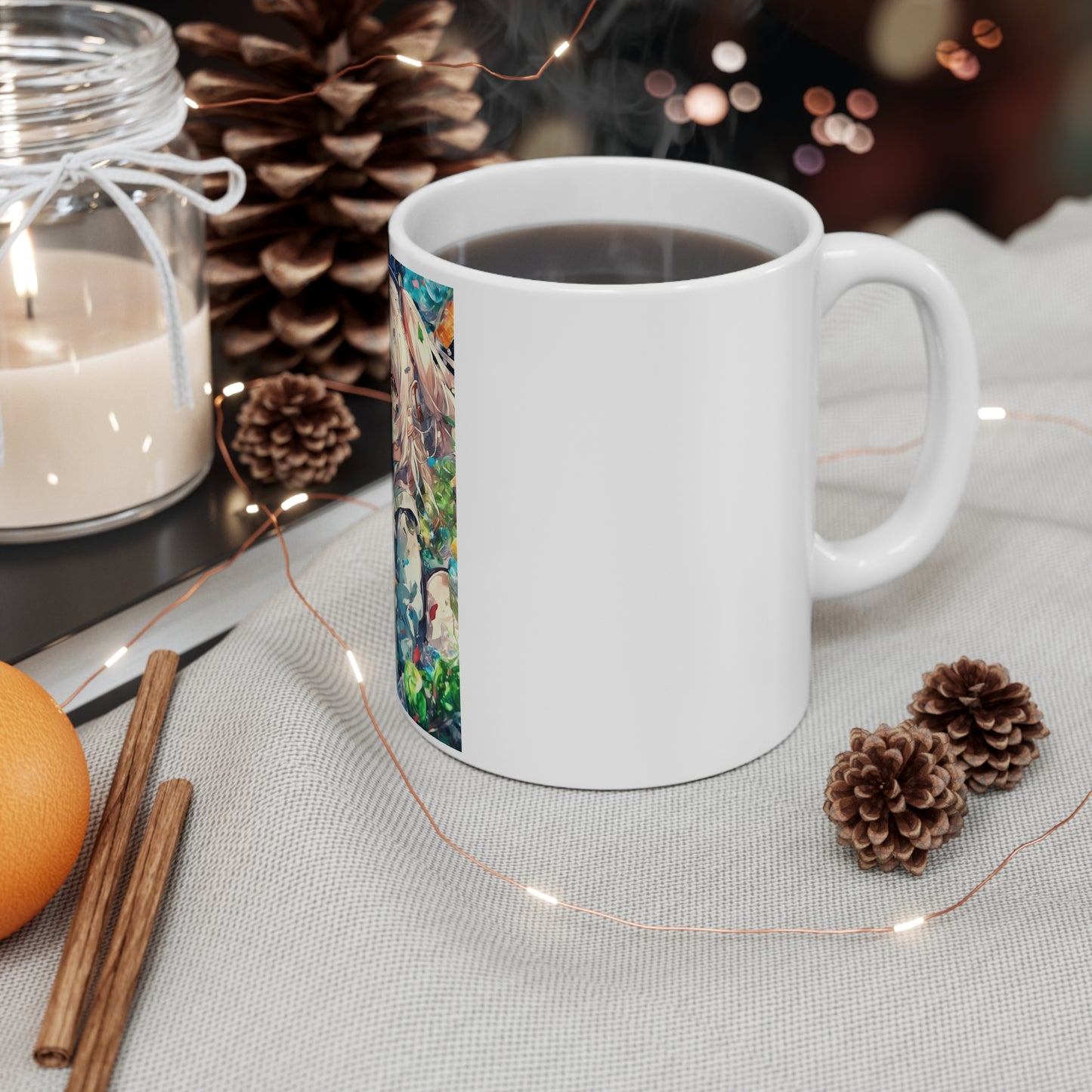 Crystal Bottle Anime Portrait Cute Art Coffee Mug