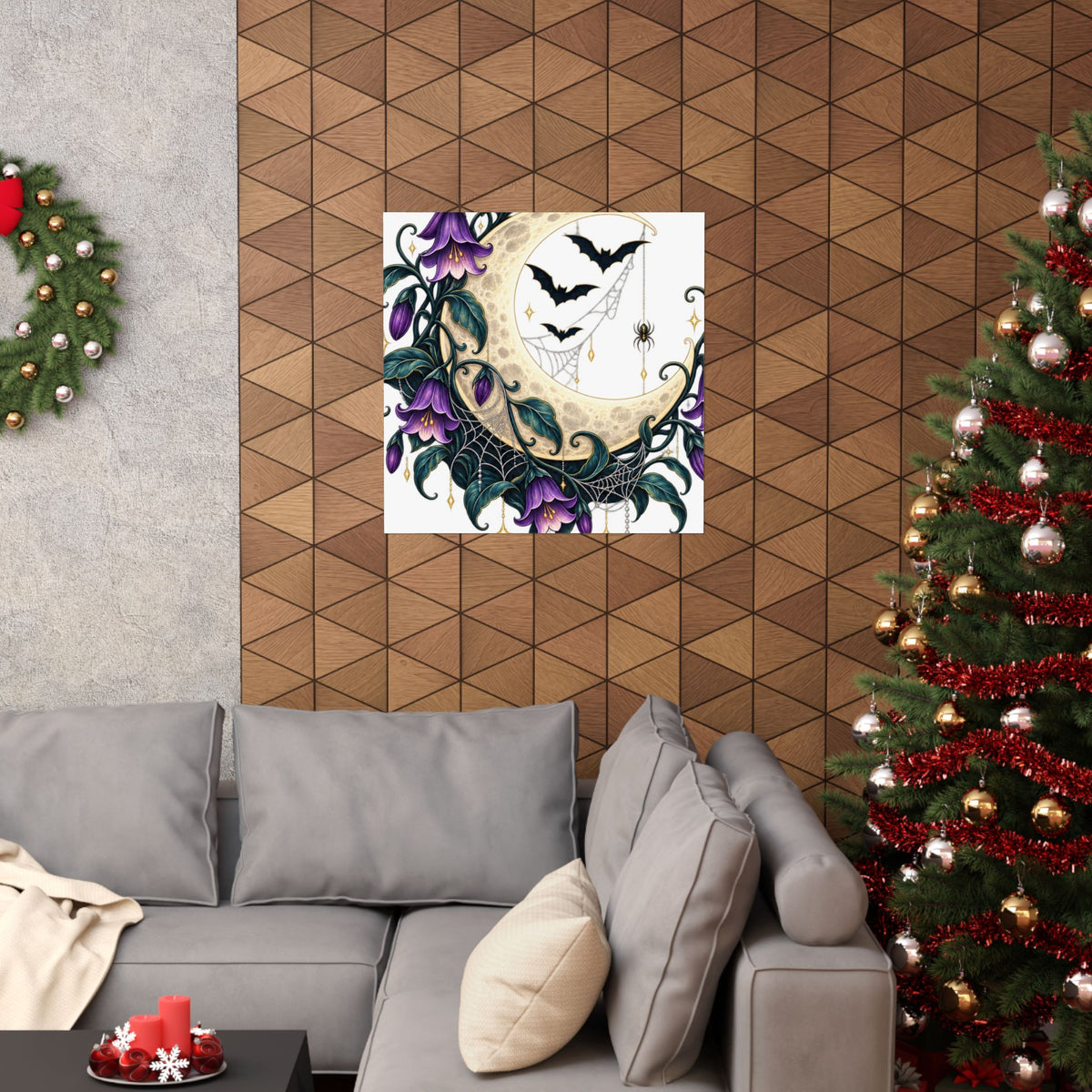 Halloween Celestial Night Garden Poster