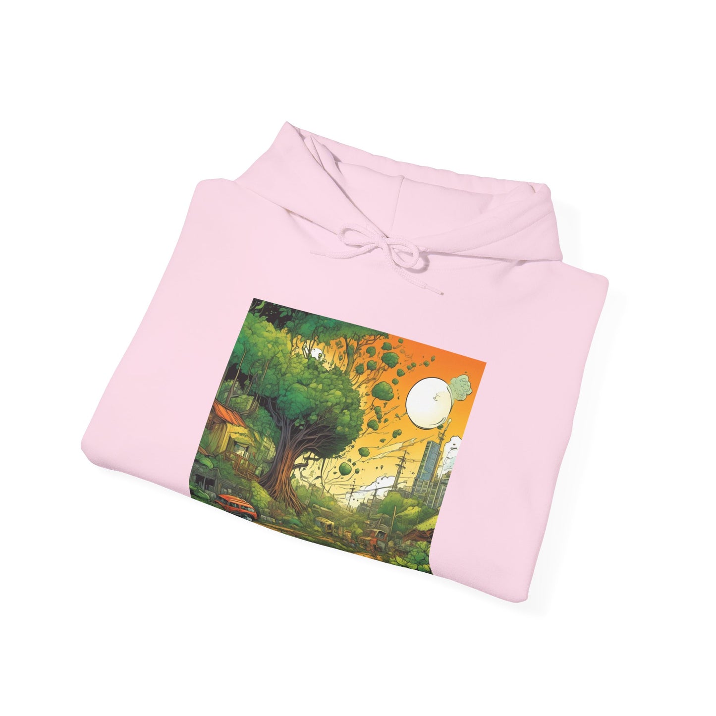 Cottage Road Landscape Nature Gift Art Hoodie