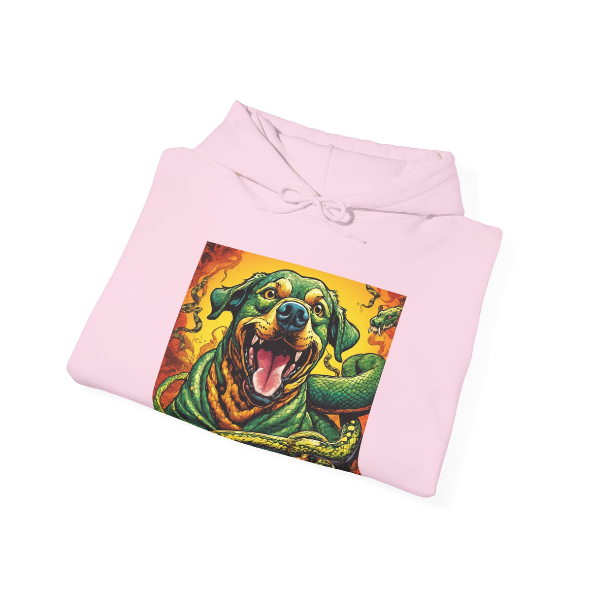 Surreal Serpent Hound Dark Fantasy Creature Art Hoodie