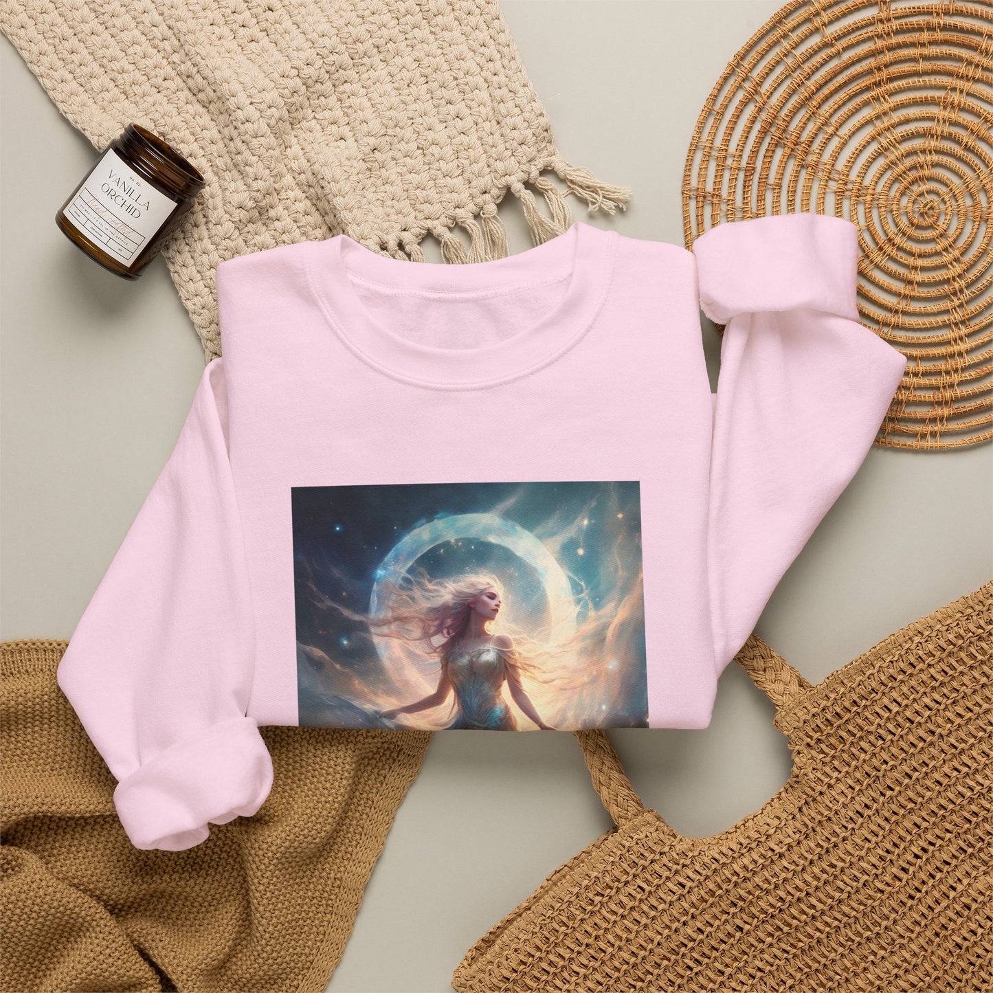 Moonlit Celestial Dancer Fantasy Portrait Sweatshirt