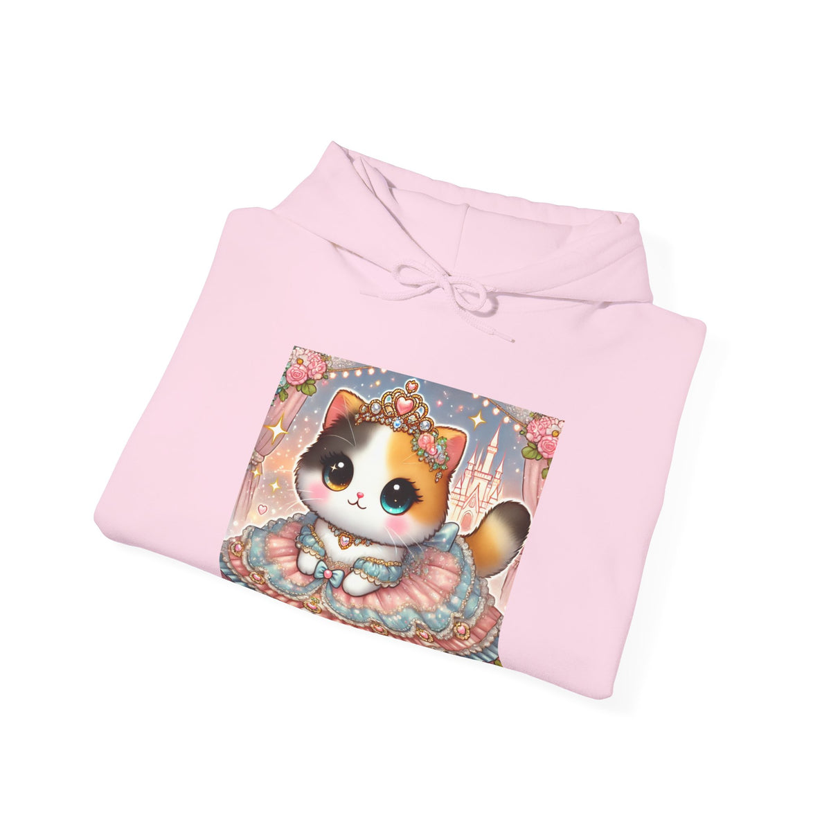 Pastel Princess Calico Cat Fantasy Hoodie