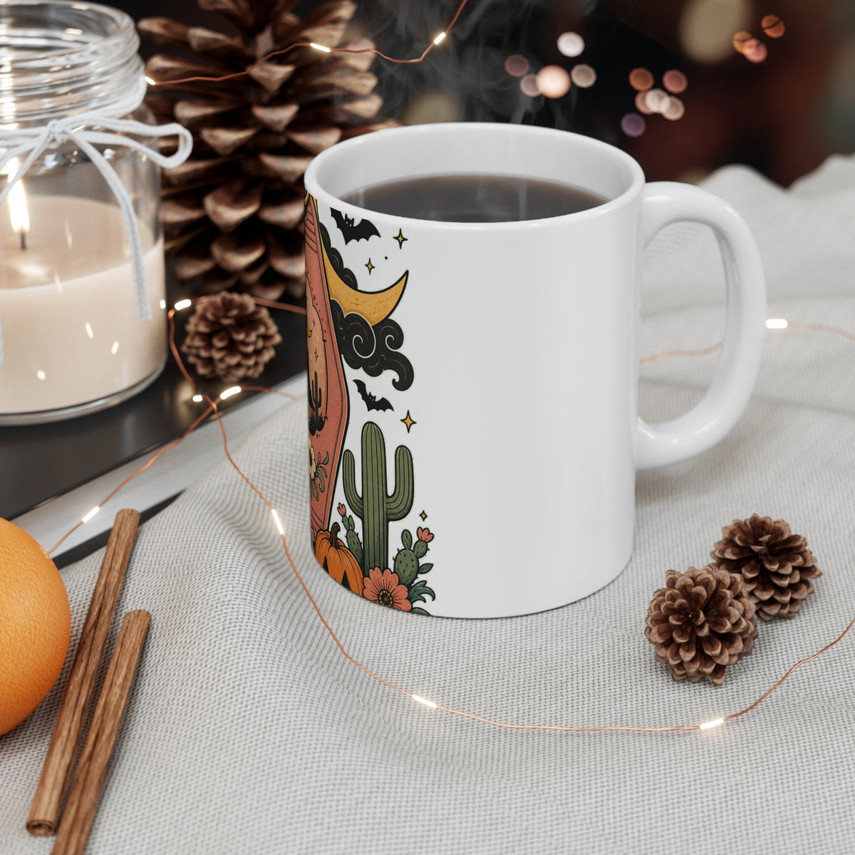 Haunted Desert Keytag Ghost Halloween Mug