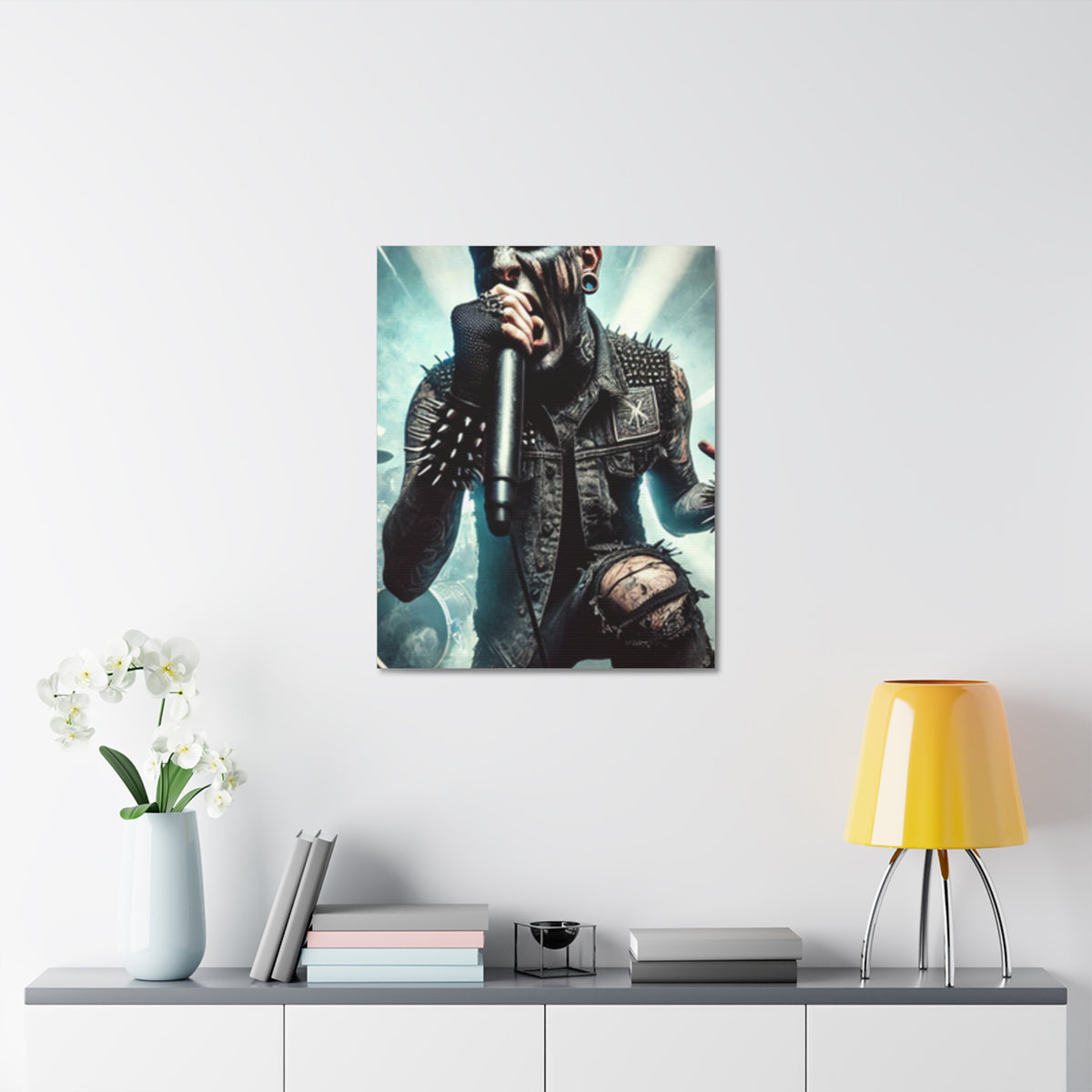 Punk Rock Vocalist Stage Energy Music Room Canvas Art
