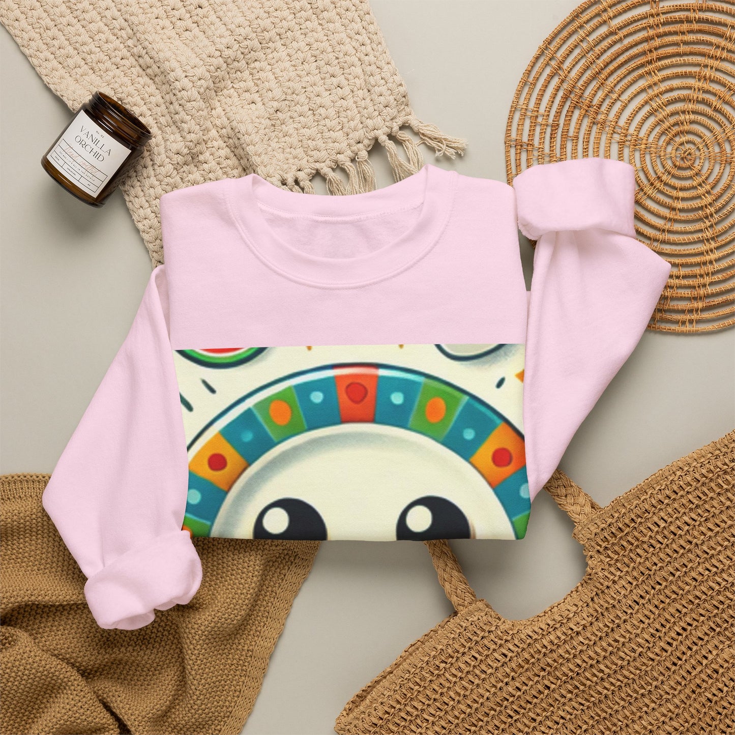 Happy Little Kitchen Club Kawaii Food Lover Crew Sweatshirt Gift Art