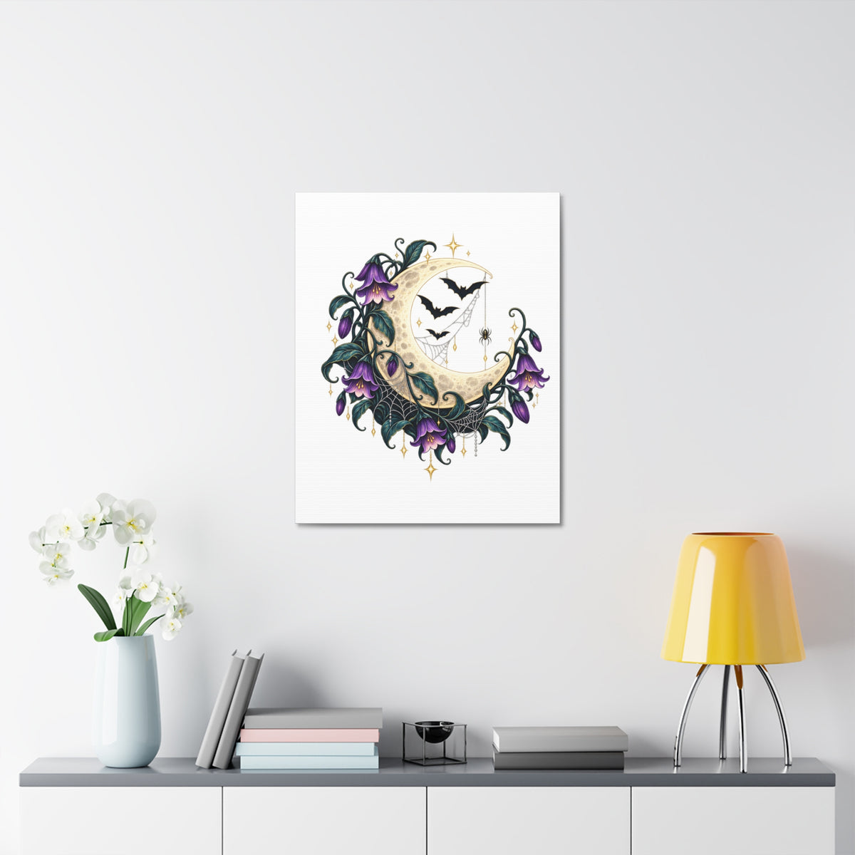Halloween Celestial Night Garden Canvas