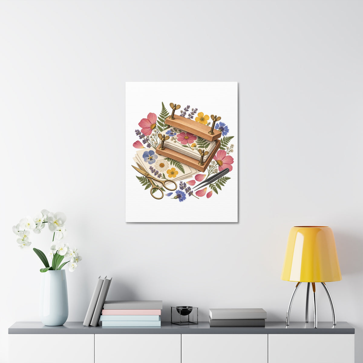 Botanical Flower Press Workshop Canvas