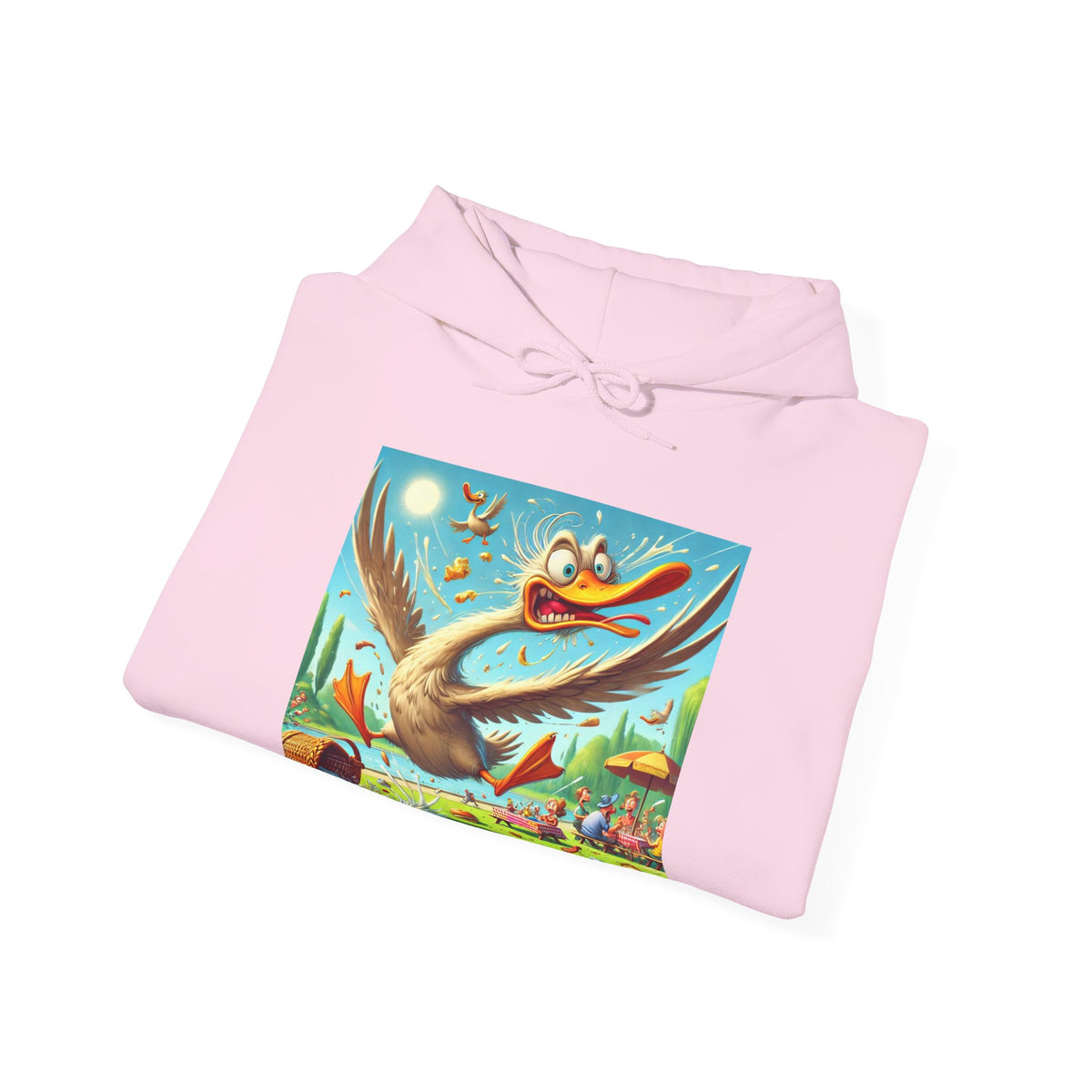 Chaotic Picnic Duck Funny Summer Adventure Hoodie