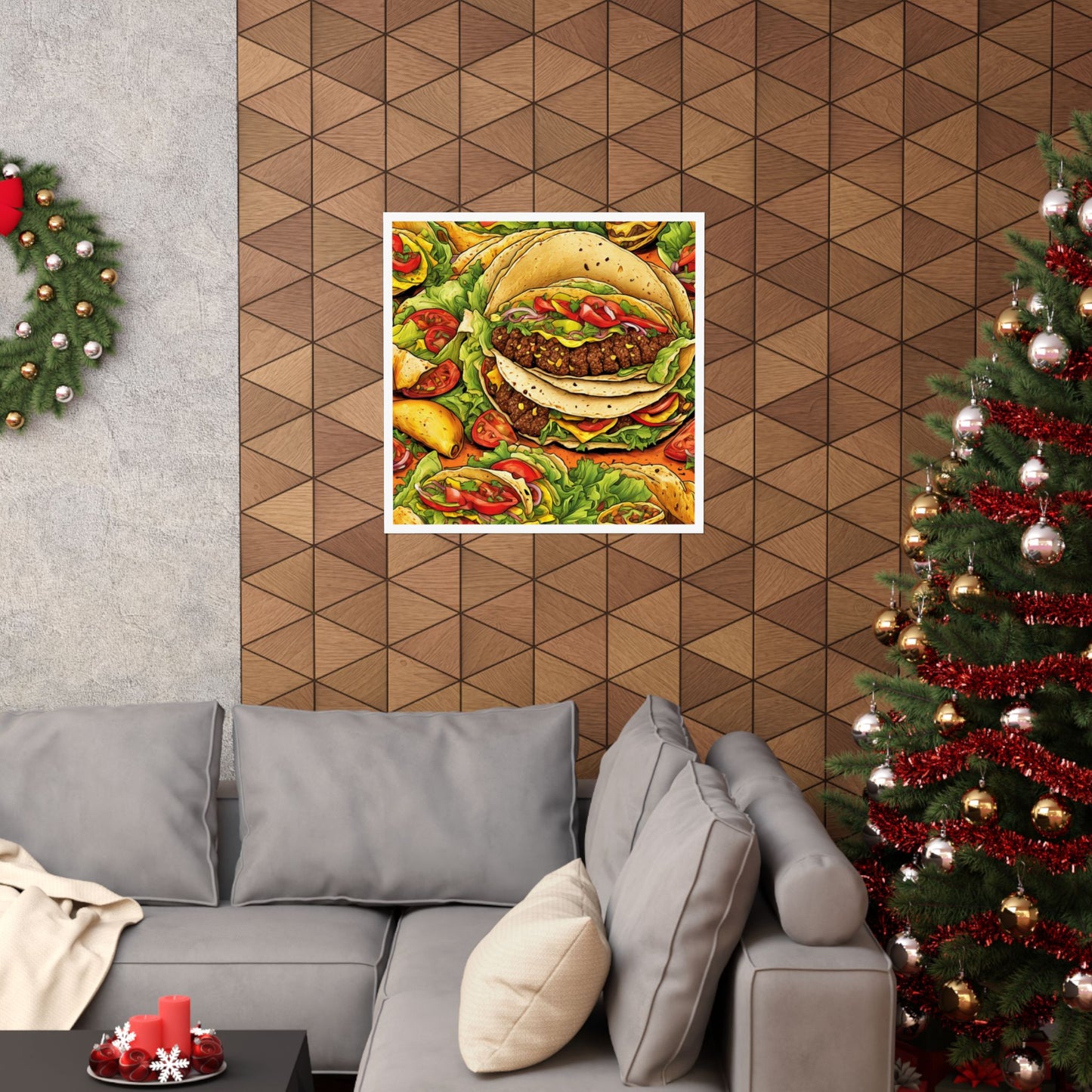 Stacked Taco Fiesta Foodie Gift Art Poster