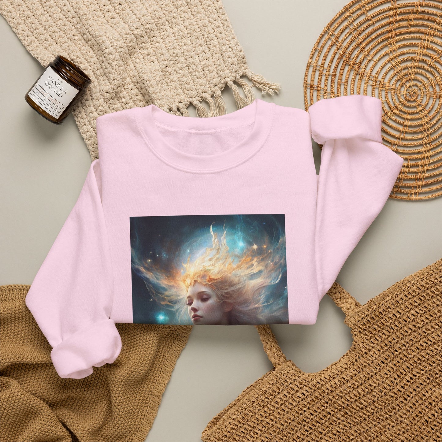 Solar Celestial Spirit Fantasy Portrait Sweatshirt