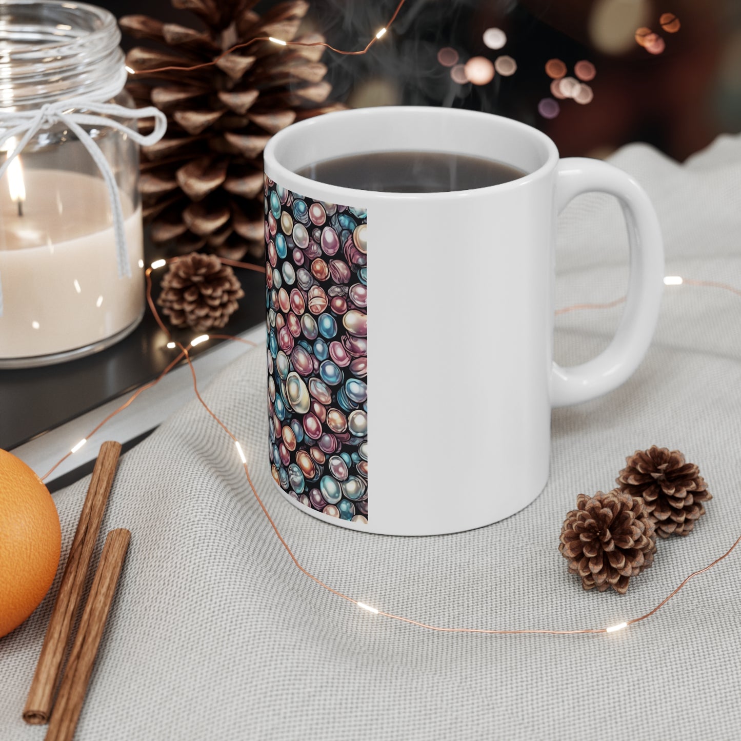 Pearl Bubble Pattern Abstract Gift Art Coffee Mug