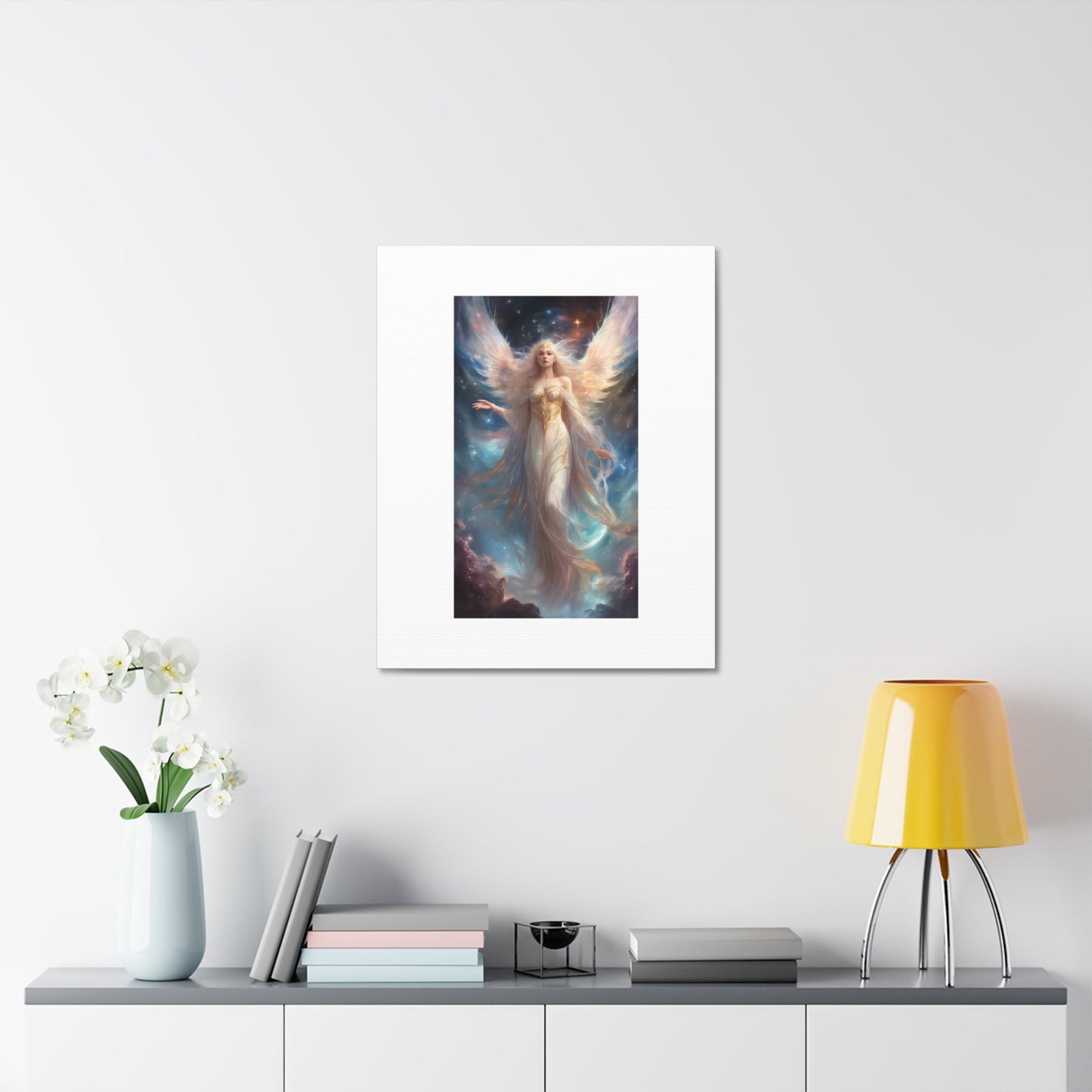 Celestial Winged Heroine Fantasy Portrait Canvas