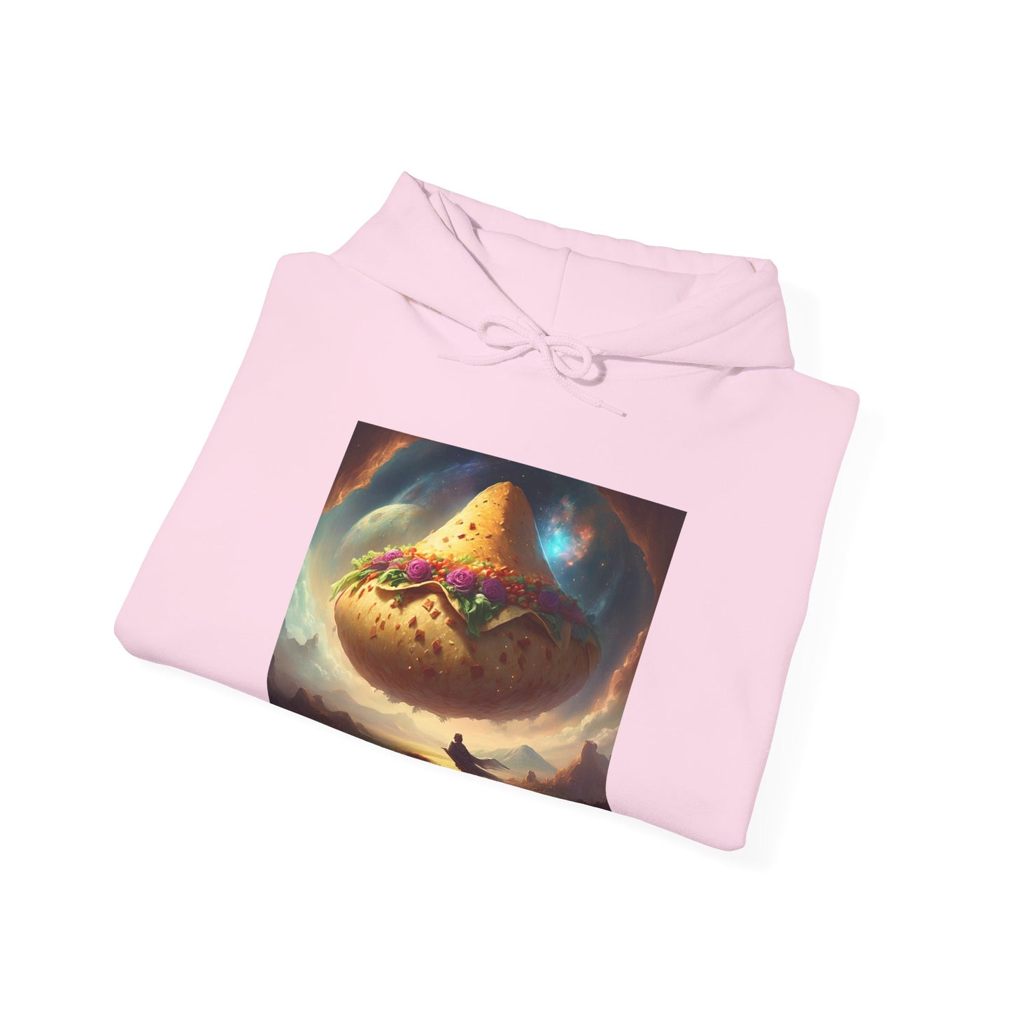 Cosmic Taco Planetoid Surreal Food Fantasy Art Hoodie