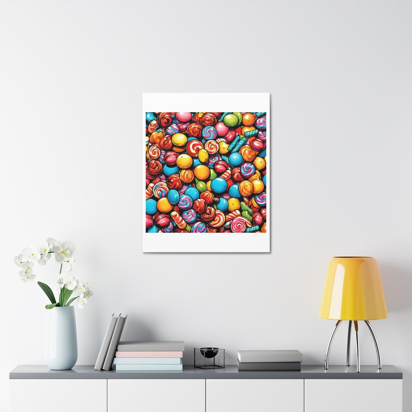 Colorful Candy Pattern Sweets Gift Art Canvas