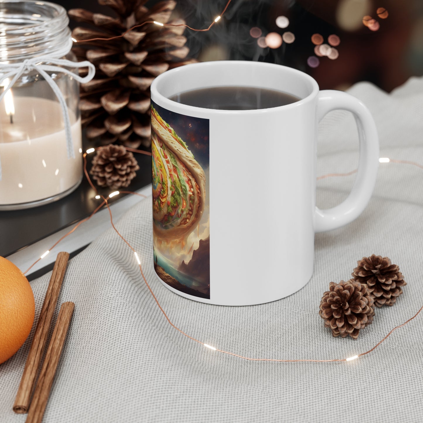 Cosmic Taco Portal Surreal Food Fantasy Art Coffee Mug