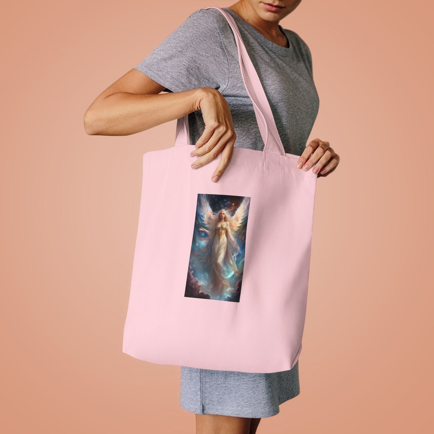 Celestial Winged Heroine Fantasy Portrait Tote Bag