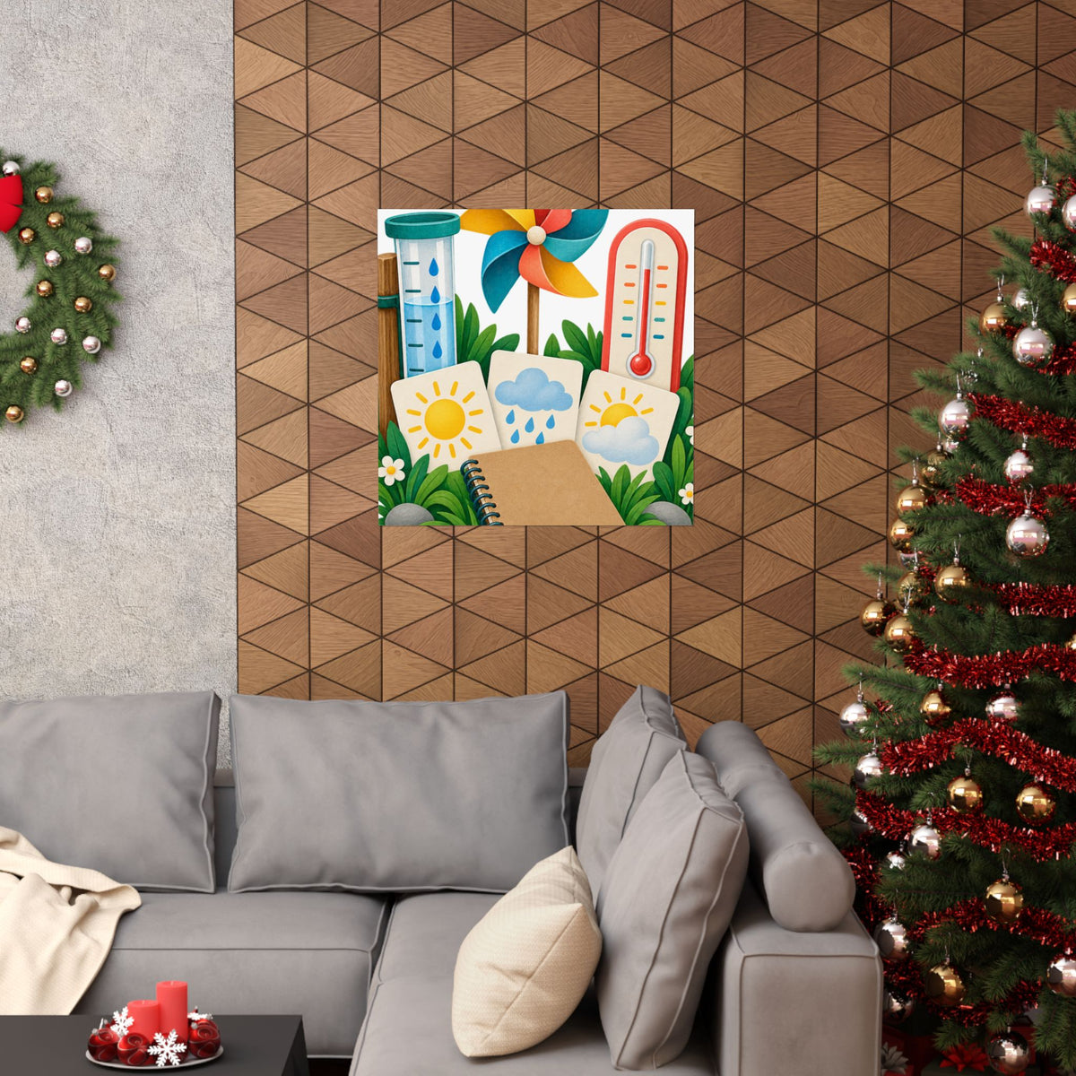 Colorful Backyard Weather Watching Kit Poster