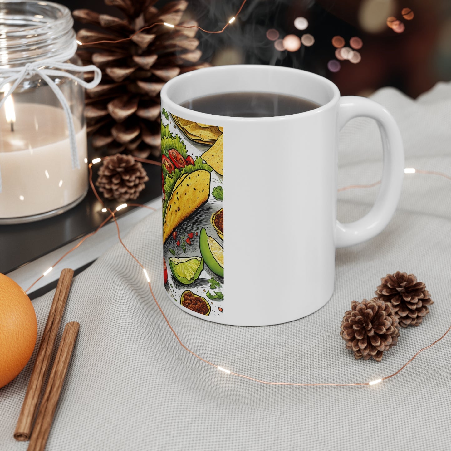 Bold Taco Illustration Foodie Gift Art Coffee Mug
