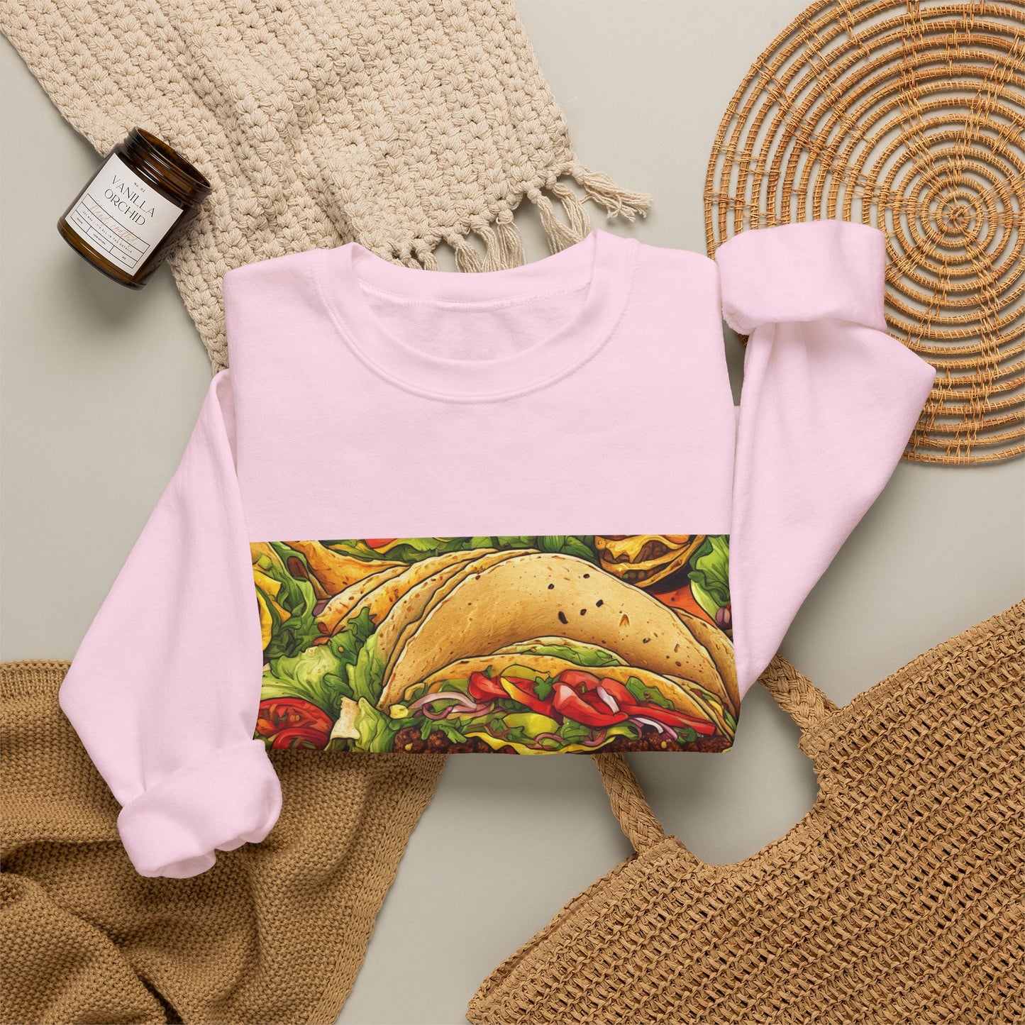 Stacked Taco Fiesta Foodie Gift Art Sweatshirt