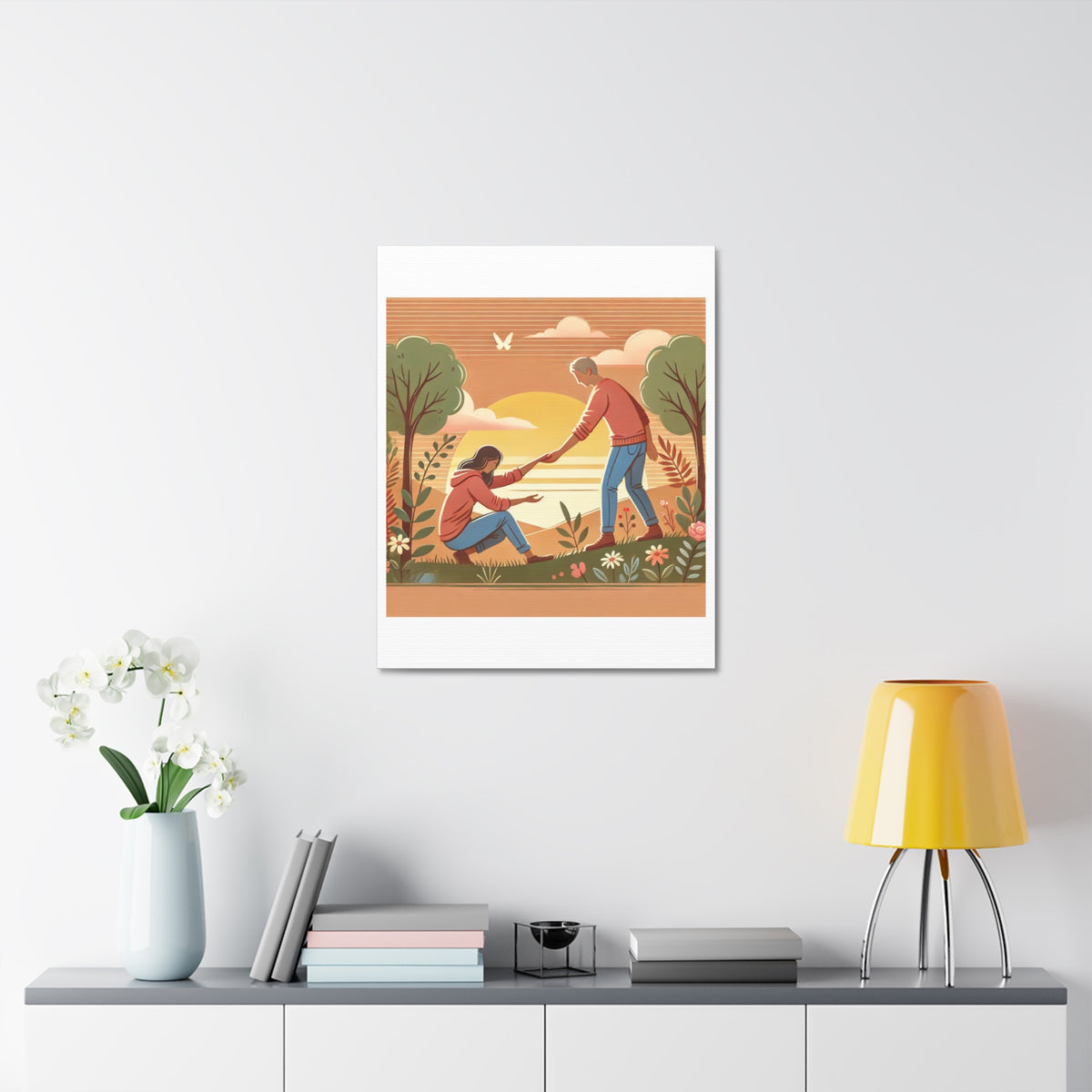 Helping Hands Sunset Garden Canvas Wall Art