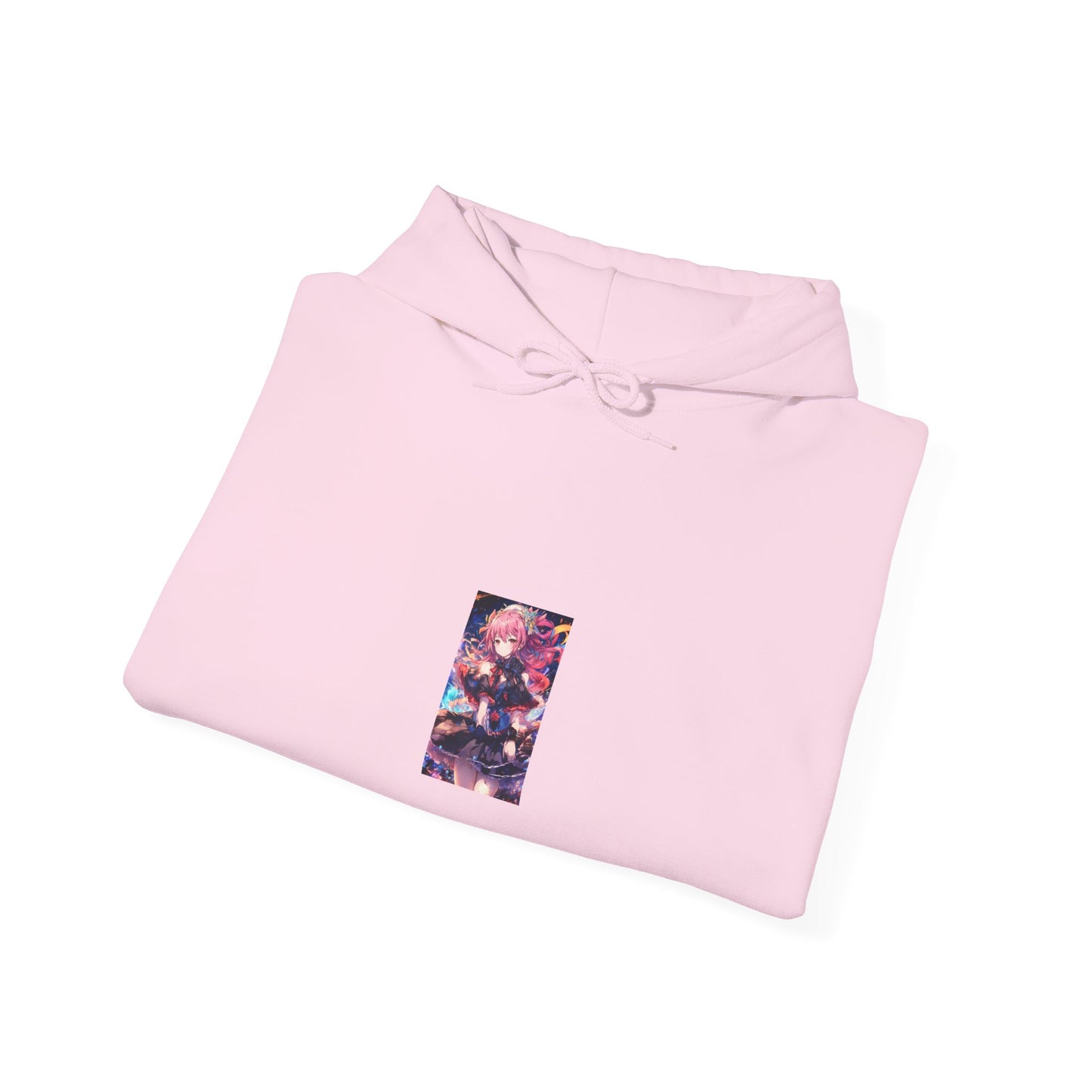 Pink Haired Fantasy Heroine Anime Portrait Cozy Hoodie