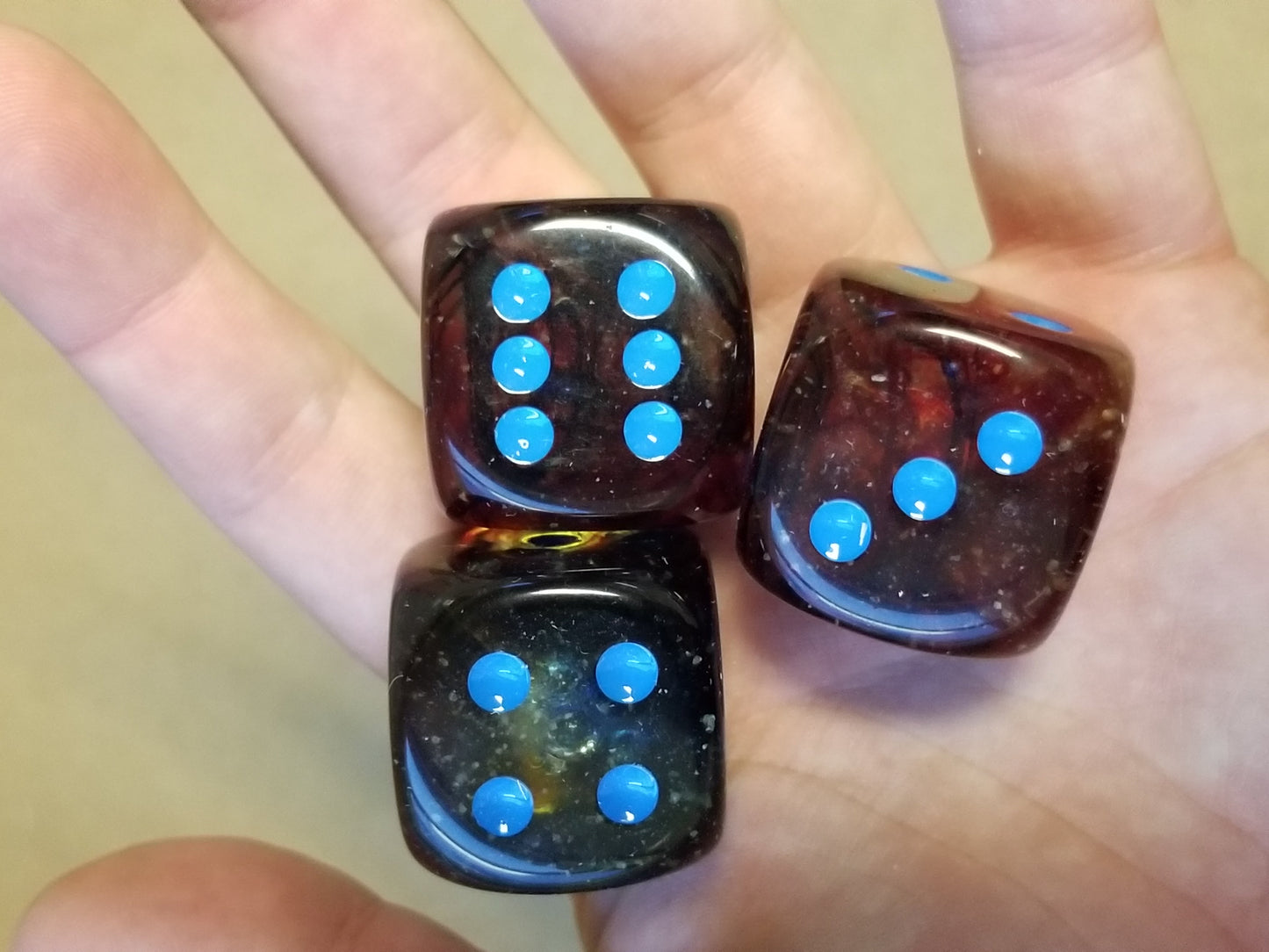 Nebula Primary/turquoise Luminary 7-Dice/16mm/12mm/30mm/Ten10's