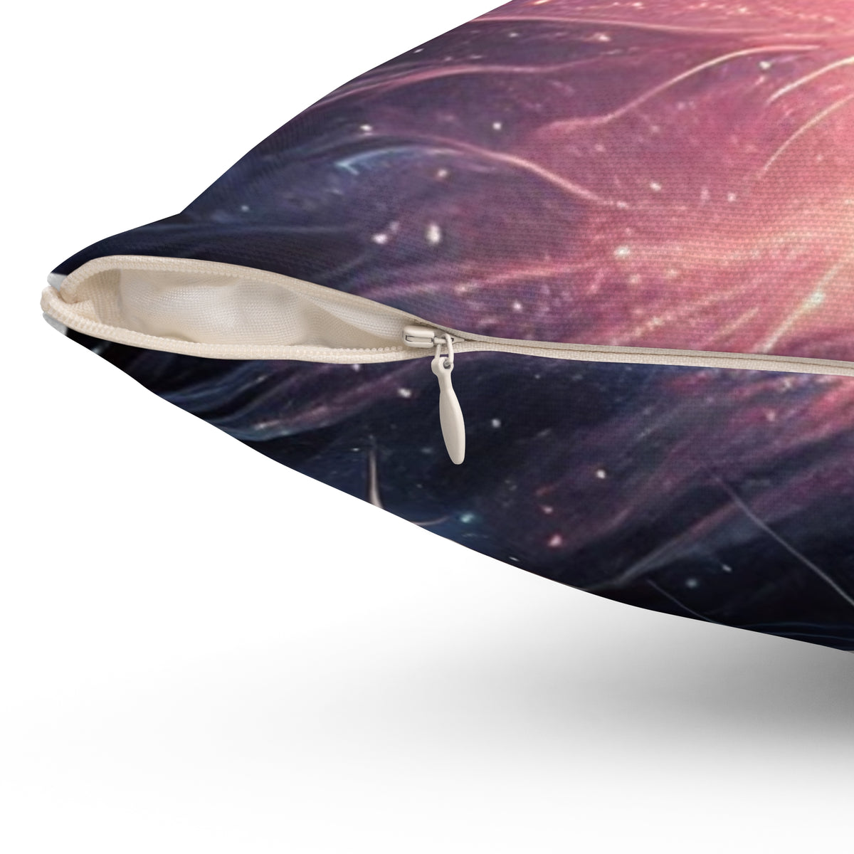 Cosmic Black Cat Galaxy Celestial Decorative Pillow