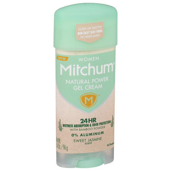 Mitchum Natural Power Gel Cream For Women, Sweet Jasmine - 3.4 Oz