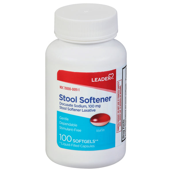 Leader Stool Softener 100 Mg Softgels
