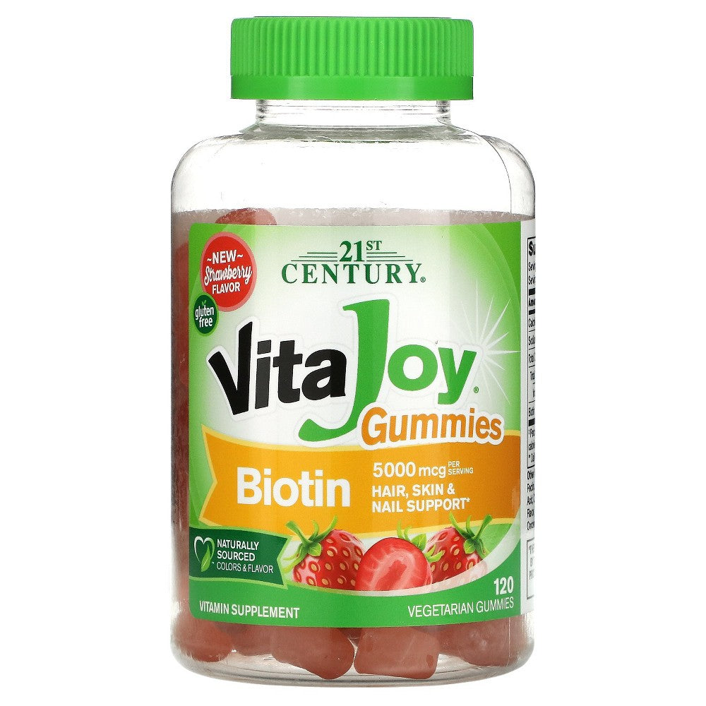 21st Century Vitajoy Biotin 5000 Mcg Gummies Strawberry 120Ct