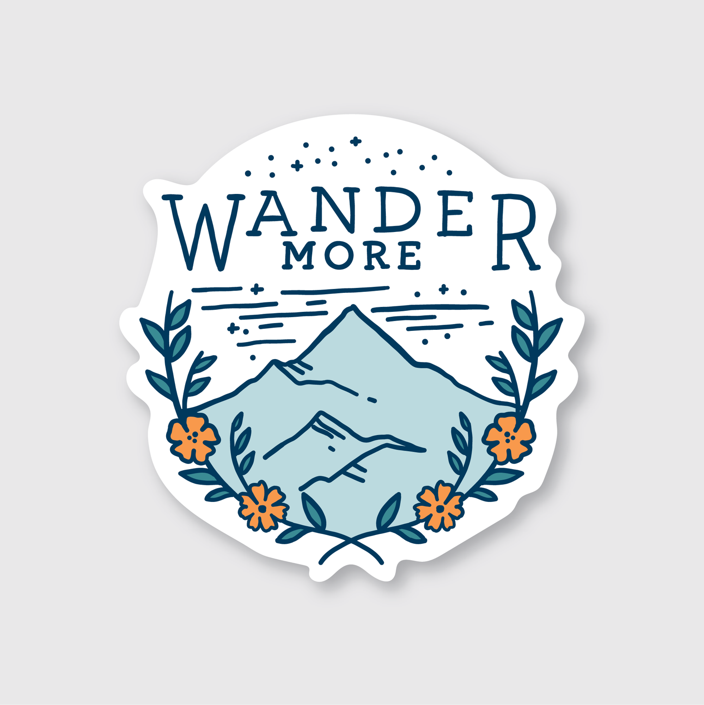 Wander More Sticker