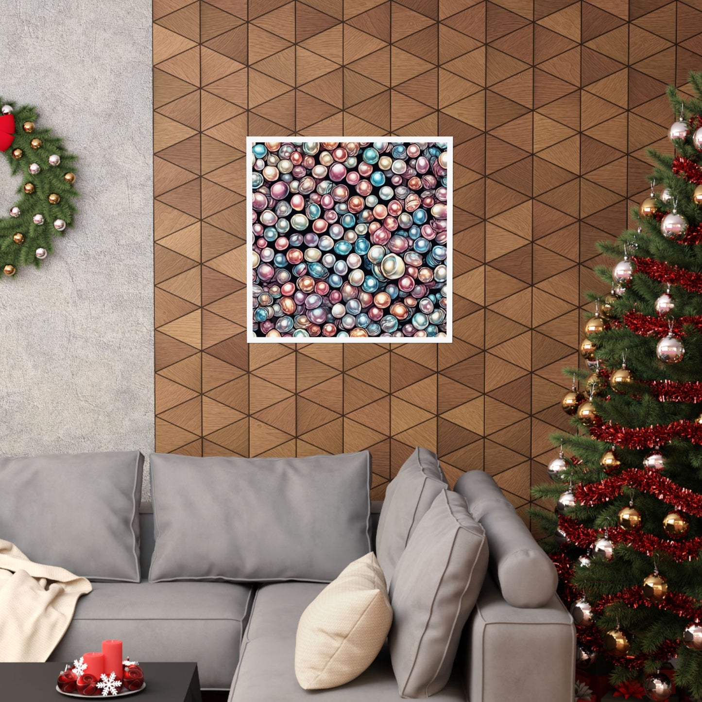 Pearl Bubble Pattern Abstract Gift Art Poster