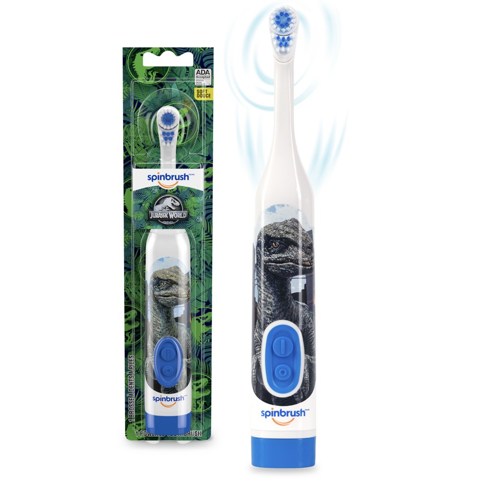Spinbrush Kid's Jurassic World (Soft - 1 Battery Powered Toothbrush)