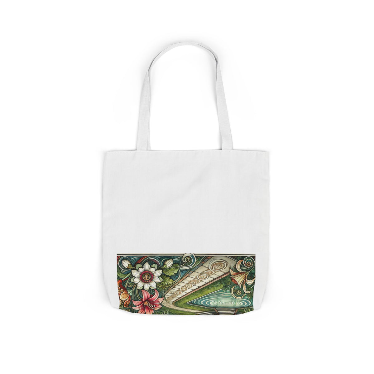 Botanical Gazebo Garden Art Nouveau Canvas Tote Bag