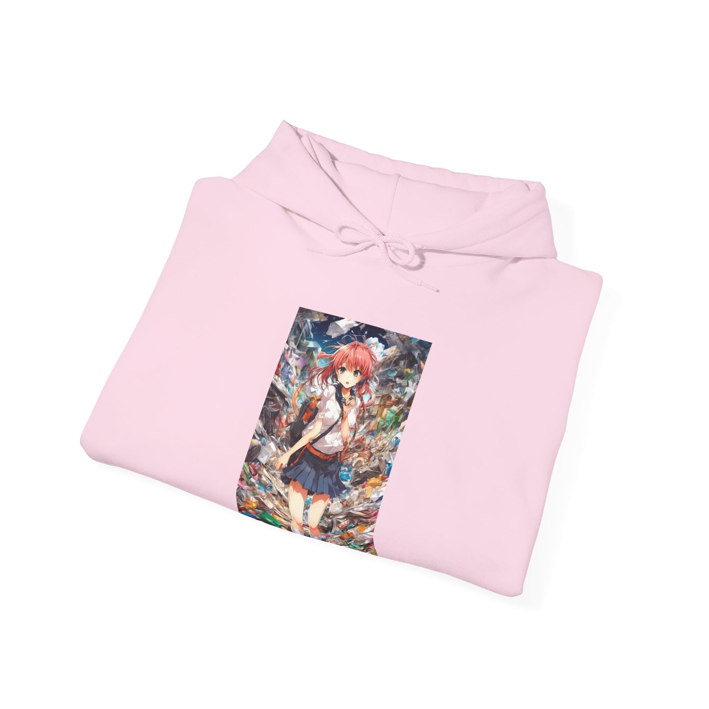 Recycling Day Anime Schoolgirl Eco Street Art Hoodie