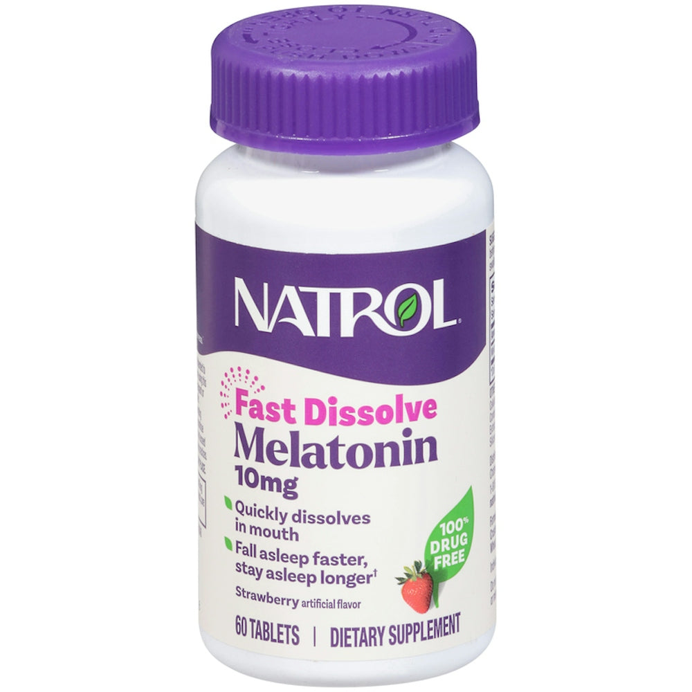Natrol Sleep, Melatonin, 10 Mg, Fast Dissolve, Strawberry, Tablets