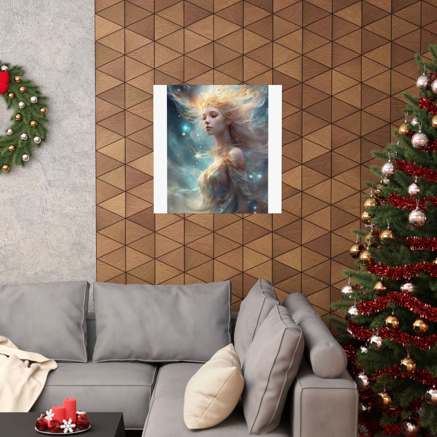 Solar Celestial Spirit Fantasy Portrait Poster