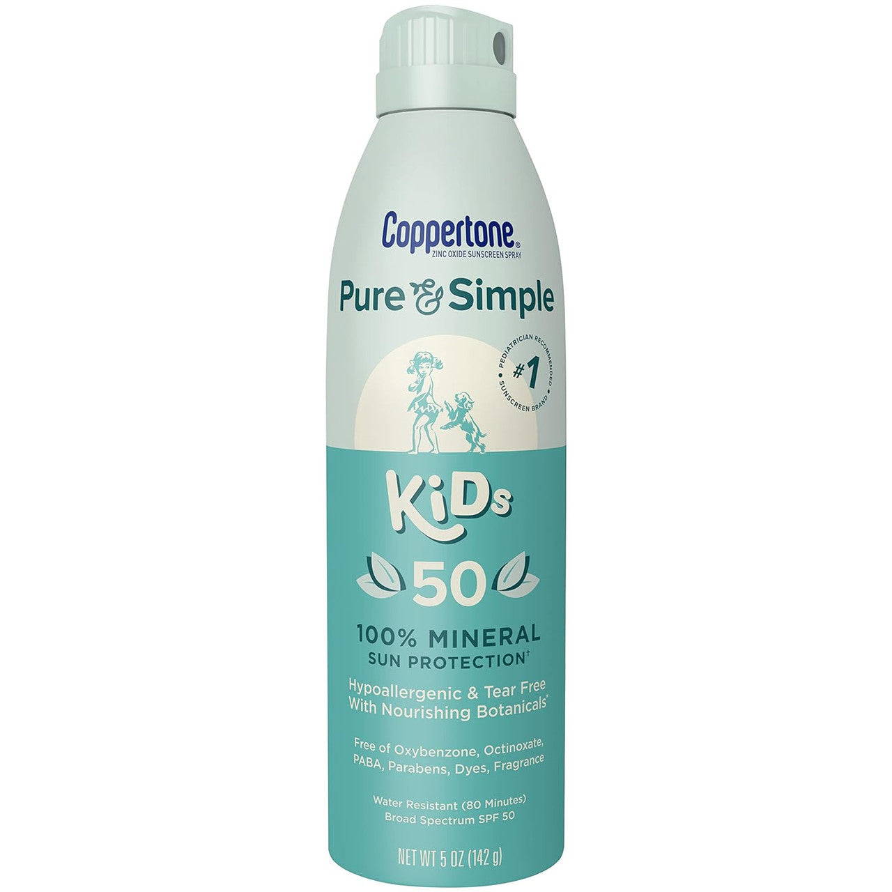 Coppertone Pure & Simple Kid's Sunscreen Spray - SPF 50 - 5oz