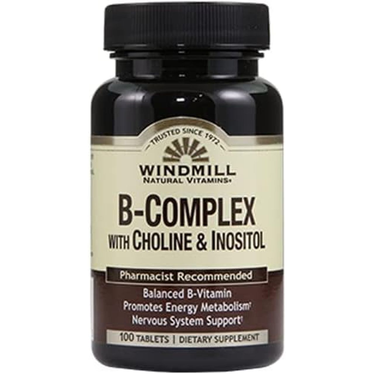 Windmill® B-Complex with Choline & Inositol – 100 Tablets
