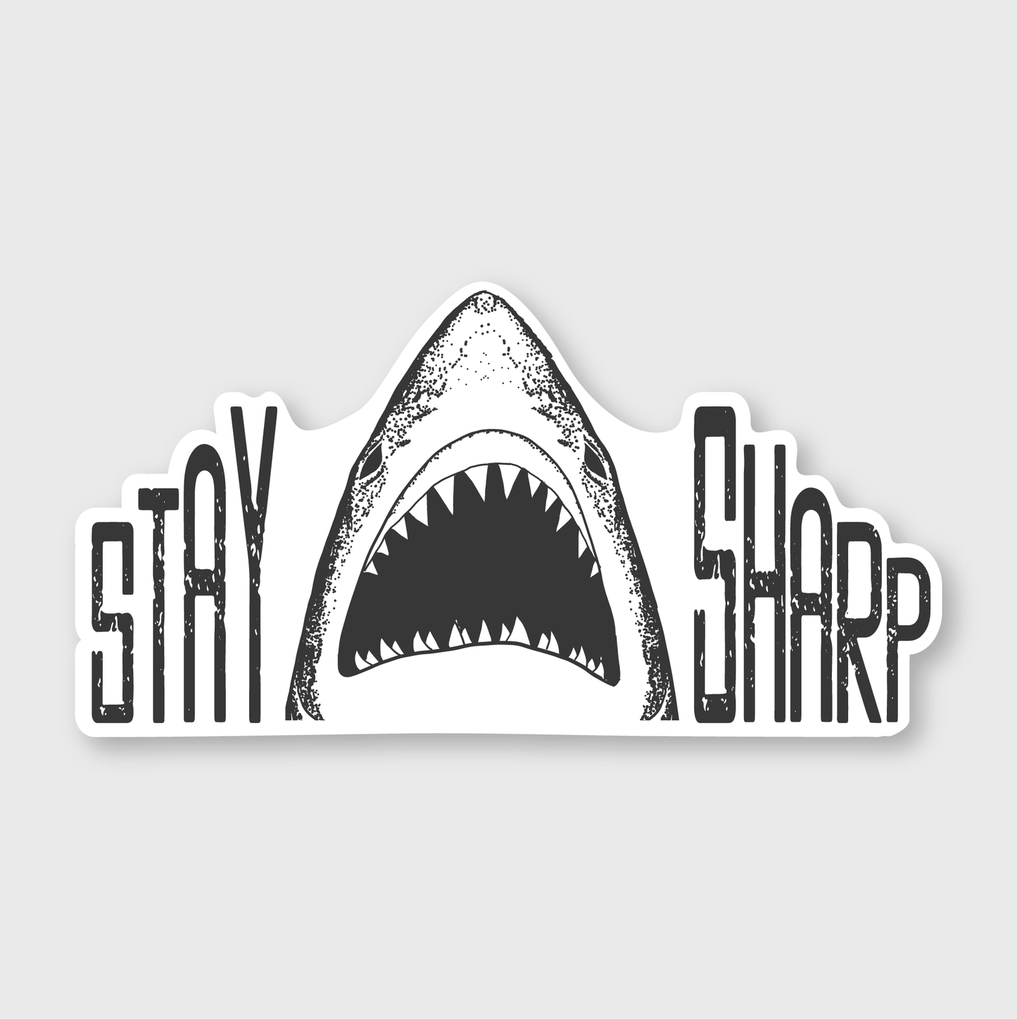 Stay Sharp Shark Sticker