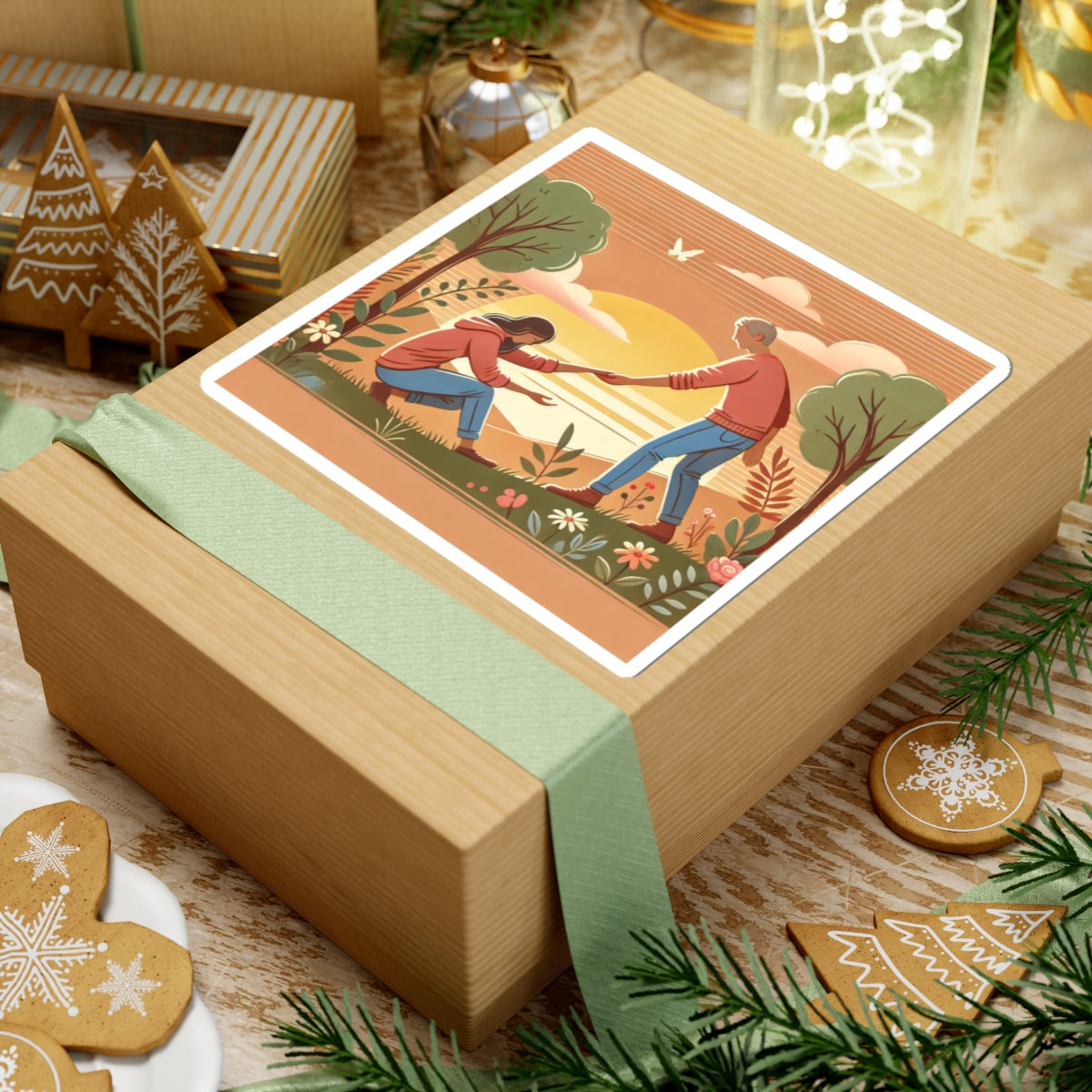 Helping Hands Sunset Garden Sticker