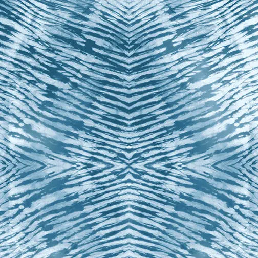 Green Shibori Teal Fur Cotton 44"/45" Fabric Per Yard
