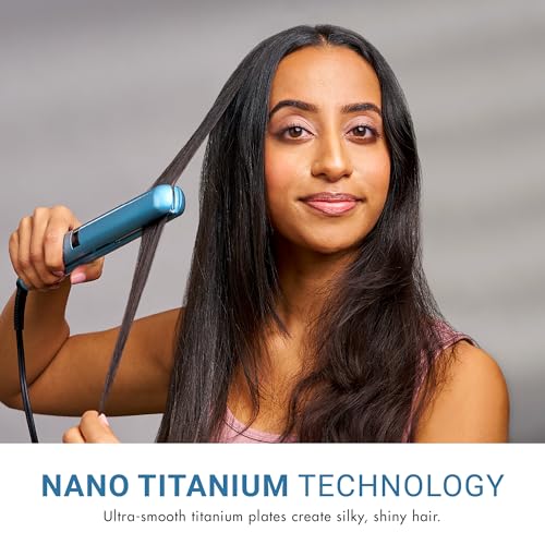 BaBylissPRO Nano Titanium Flat Iron Hair Straightener Limited Edition in Black, 1" Digital Styling Iron, Pro Tool for Salon Results for All Hair Types