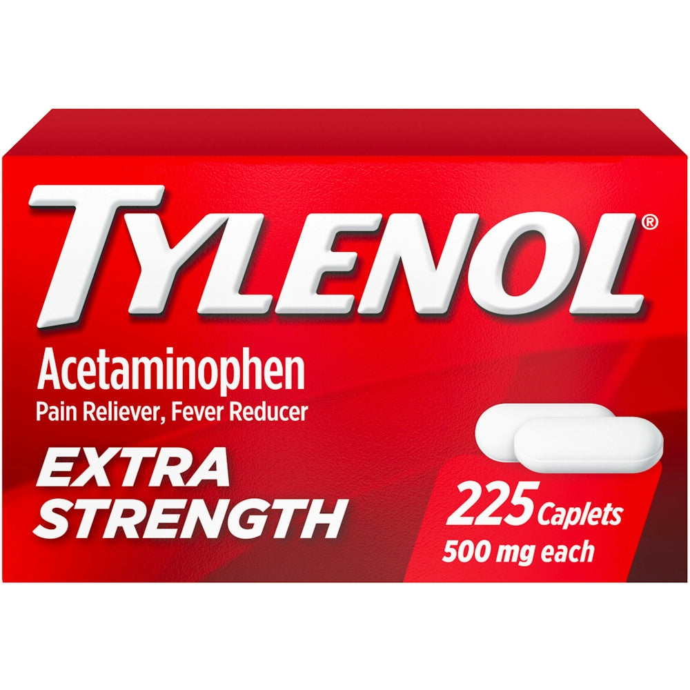 Tylenol For Adults 500Mg Extra Strength Caplets Acetaminophen 225 Caplets