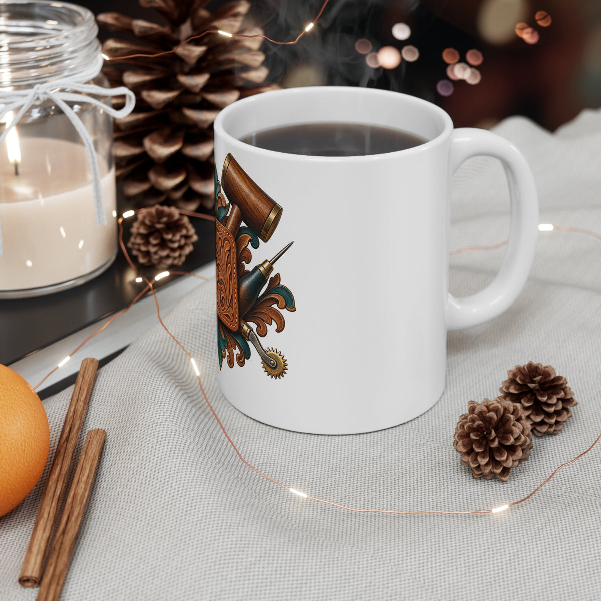 Traditional Leather Tooling Workshop Mug