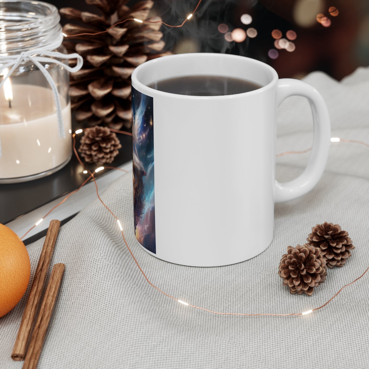 Celestial Winged Meditation Fantasy Portrait Coffee Mug
