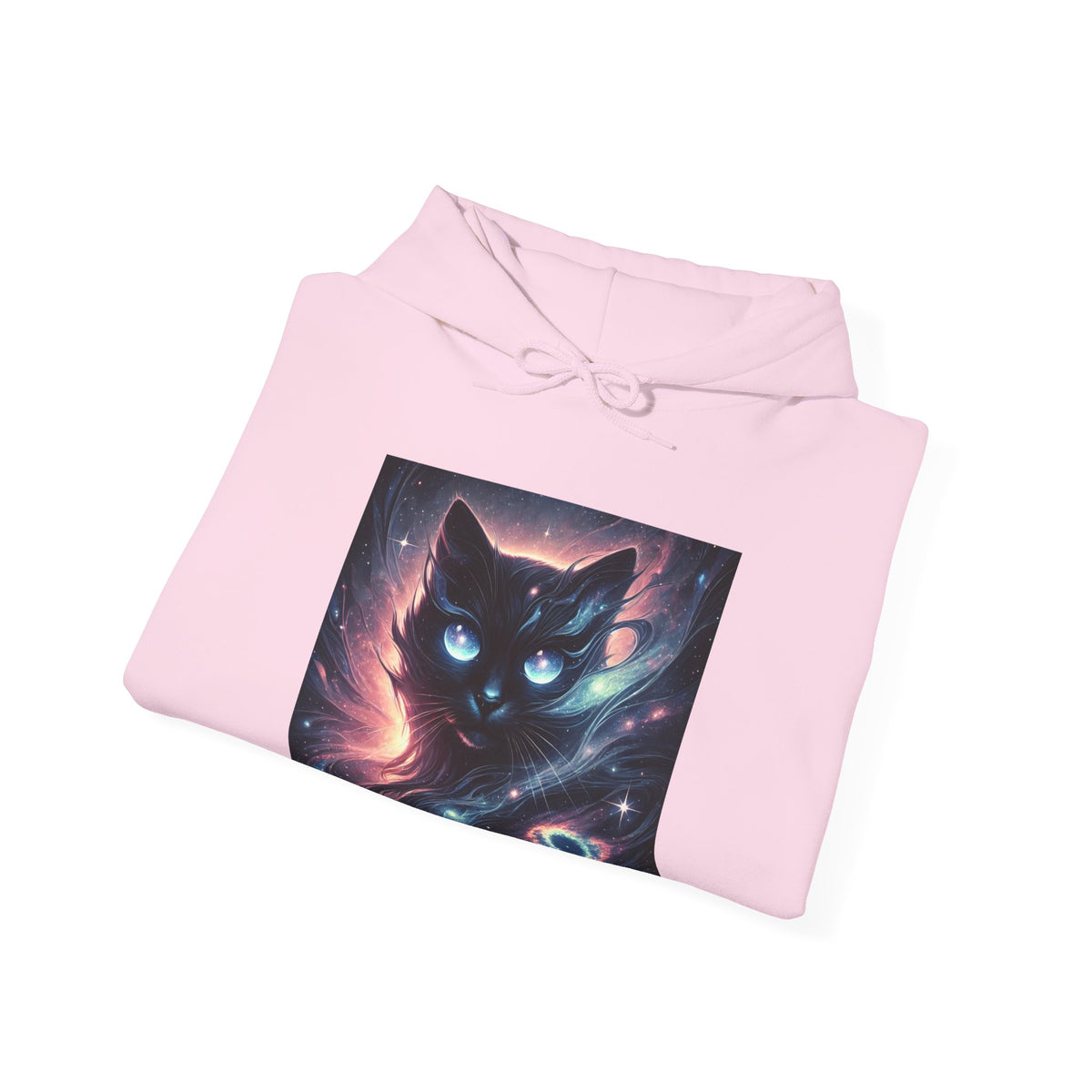 Cosmic Black Cat Galaxy Celestial Hoodie