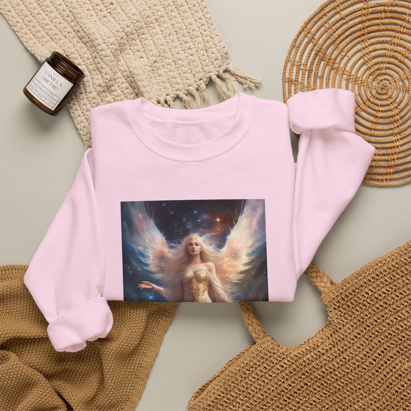 Celestial Winged Heroine Fantasy Portrait Sweatshirt